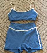 amazon white and blue activewear set  Photo 0