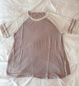 American Eagle Soft & Sexy Light Purple Baseball Tee Size XS Photo 0