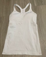 lululemon athletica White Ribbed Racerback Tank Photo 0