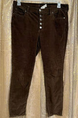 Free People Reagan Walnut Brown Button Fly Corduroy Ankle Jeans Size 30 Photo 0