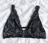 Victoria’s Secret Black Lace Bralette – Size L Photo 0
