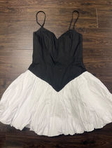 NWT Bardot Lissett Contrast Poplin Bubble Hem‎ Mini Dress - Size US 2 / AU 6 Photo 0