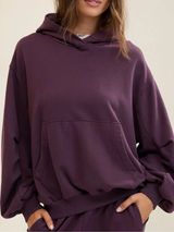 Aerie Jet Setter Hoodie Plum Photo 0