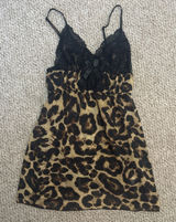 Cheetah Print Babydoll Dress Photo 0