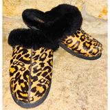 UGG Scuffette II Panther Leopard Print Calf Hair Slide Slipper Mules 10 Photo 0