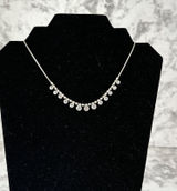 Vintage Art Deco Style Cubic Zirconia Crystal‎ Rhinestone Cocktail Necklace Photo 0