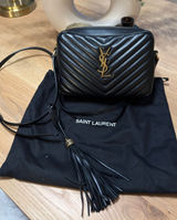 Saint Laurent Lou Black YSL Camera Bag with Tassel Crossbody Photo 0