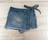 Altar'd State blue denim skirt with tie waist Photo 0