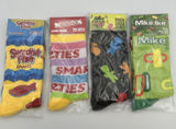 Novelty Crew Socks Candy Favorites Size 6/7-12 Candy 4 Pairs Fun Colorful New Photo 0