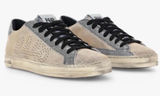 P448 John Panama‎ Sneakers Women 38 US 7.5 Gold Metallic Distressed Leather Photo 0