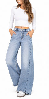 Womens Wide Leg Jeans High Rise Size 7 Casual Boho Western Concert Baggy Grunge Photo 0
