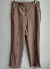 Aritzia Babaton Career Office Wear Slacks Trousers Straight Leg Size 6 Small Tan Photo 0