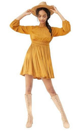 Anthropologie Maeve Saniya Mini Dress Pleated Satin Ruffle‎ Trim Feminine Photo 0