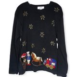 Vintage Lisa International Beaded Christmas‎ Sweater Photo 0