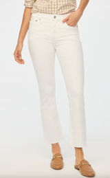 J.Crew Flare Crop White Jean Signature Stretch Denim Mid Rise Womens US 28 Photo 0