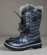 Sorel Tofino ll Boots Womens 8 Black Fur Trim Winter Waterproof Excellent Cond Photo 0