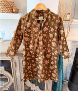 Tuckernuck Hazel Bouquet Corduroy Clifton Dress Women Brown XS Photo 0