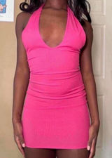 Pretty Little Thing Hot Pink Mini Bodycon Dress Photo 0