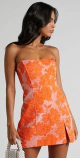 Showpo Orange Mini Dress Photo 0