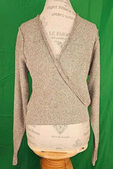 Free People Womens Going For Gold Faux Wrap Sweater Medium Photo 0