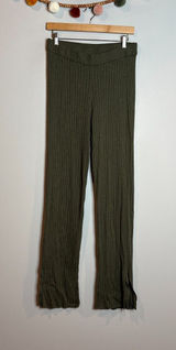 Gap dark green ribbed sweater lounge pants Photo 0