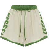 NWT SOLEIL SOLEIL‎ Linen Short Abbey Vestige Sz L cream green Photo 0