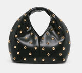 NWOT Dolce Vita Dahlia Studded Hobo HandBag Black Stella with Gold Accents Photo 0