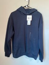 New Uniqlo Sweat Oversized Pullover Hoodie Navy Unisex Size Small Photo 0