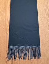 Black Fringe Lined Scarf Wrap Shawl Photo 0