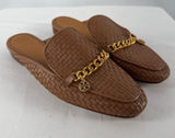 Tory Burch‎ Benton Woven Mules in Moose Brown Size 10 Photo 0
