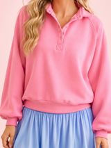 NEW Altar’d State AS Revival Pink Balloon Sleeve Pullover Size Small NWT Photo 0
