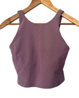 Lululemon Align High Neck Tank Top Purple Mauve Cropped Gym Workout Bra Size 4 Photo 0