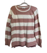 Lush Clothing Nordstrom Mauve Cream Long Sleeve Sweater Size Medium New without Tags Photo 0