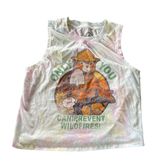 Women's Smokey Bear Tie Dye Cropped Tank Top 🔥 Photo 0