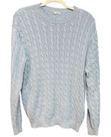 John Galt Brandy Melville Light Blue Cable Knit Crew Neck Sweater Womens Photo 0