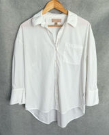 Philosophy Republic Women's White Button-Up Shirt Size S Long Sleeve Photo 0
