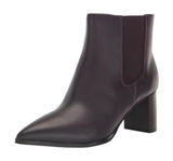 Franco Sarto Demmi Ankle Boot Women 7M Purple Leather Pointed Toe Block Heel Zip Photo 0