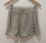 Free People Beige‎ High Waisted Elastic Waist Cotton Viscose Shorts Small Photo 0