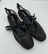 ABOUND Galantis Mesh Mary Jane Flat in Leopard size 8.5 fall winter school dark Photo 0