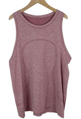 Lululemon Swiftly Relaxed Tank Top in Cherry Pink/White Size 10 Photo 0