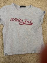 Grey Crop White Fox Boutique Top Photo 0