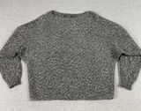 Lauren Ralph Lauren Sweater Womens Small Gray Cotton Acrylic Crew Neck Knit Photo 0