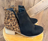 Boutique by Corkys Women’s Size 8 Black Leopard Print Ankle Booties Cutout Photo 0