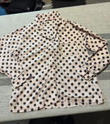 Victoria's Secret Pink Black Polka Dot Pajama Shirt Top M M Photo 0
