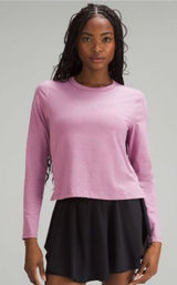 lululemon athletica Classic-Fit Cotton-Blend Long Sleeve VLVD 10 in Velvet Dust Photo 0