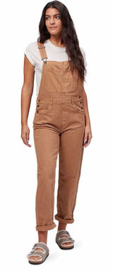 Free People Women's Ziggy Brown Overalls with Bib Pocket Photo 0