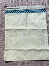 Tory Burch cotton drawstring logo ribbon-trimmed dust bag (1) 12 x 15 inches Photo 0