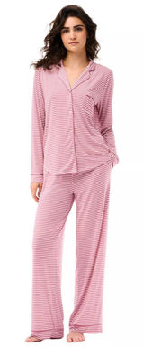 Gap Body Forever Favorite Pajama Set Rose Stripe Modal Spandex Medium NEW Photo 0