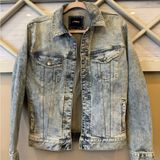 Express sz S 100% Cotton Long sleeve button denim Jean jacket Photo 0