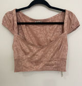Free people -intimately Floral Satin Crop Top in Dusty Rose - Women Tops Size M Photo 0